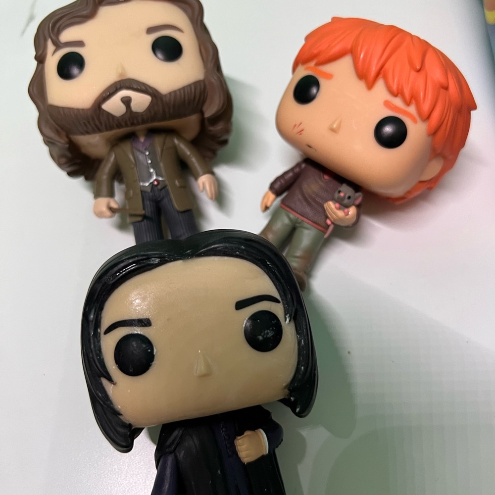 Funko Pop Action Figures - Brown, Black, Orange
